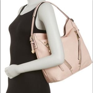 JESSICA SIMPSON Nicole Zip Powder Blush Hobo Bag